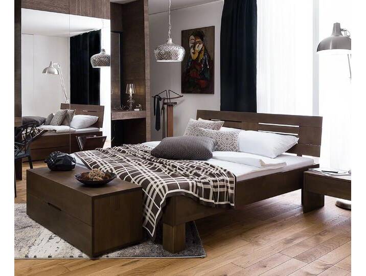 Holzbett massiv Daisy , Buche wenge lackiert , 160x210 , Kopfteil 3 von fh furnhaus