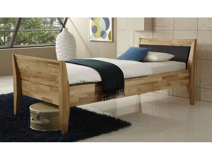 Holzbett massiv Jasmine , Kernbuche geölt , 90x190 , Kopfteil 3 mit Fußteil von fh furnhaus