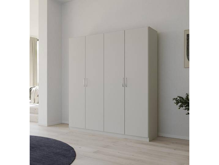 Kleiderschrank Drehtürenschrank Quadra-Spin , seidengrau , verschiedene Größen von fh furnhaus