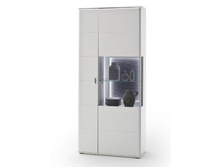 Kombi-Vitrine Amora , weiß matt , mit LED Band. ca. 240 cm Kombi-Vitrine Amora , weiß matt , mit LED Band. ca. 240 cm von fh furnhaus
