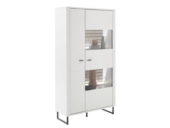 Kombi-Vitrine Louisiana 2 , Modern White , mit Beleuchtung Kombi-Vitrine Louisiana 2 , Modern White , mit Beleuchtung von fh furnhaus
