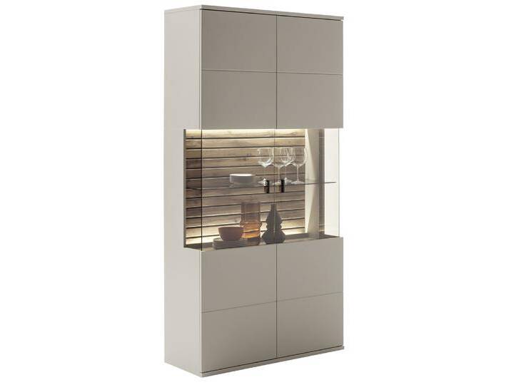 Kombi-Vitrine Lüttich , Basalt / Wotan Eiche , mit Bandbeleuchtung Kombi-Vitrine Lüttich , Basalt / Wotan Eiche , mit Bandbeleuchtung von fh furnhaus