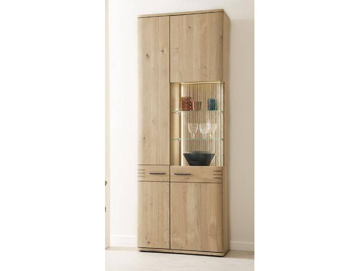 Kombi-Vitrine Salvador , Balkeneiche Bianco , ohne Beleuchtung von fh furnhaus