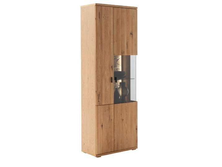 Kombi-Vitrine Venedig , Naturfarben / Wildeiche , optional LED Beleuchtung von fh furnhaus