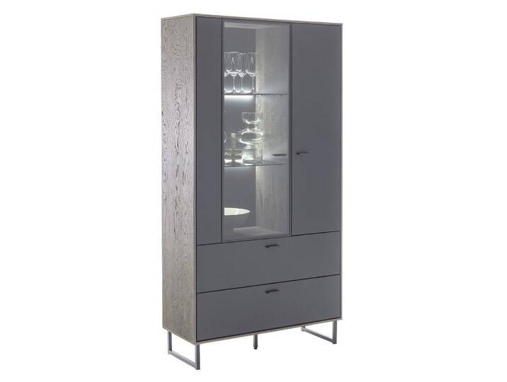 Kombi-Vitrine Venezia , Softblack / Vulcano Eiche , optional LED Beleuchtung Kombi-Vitrine Venezia , Softblack / Vulcano Eiche , optional LED Beleuchtung von fh furnhaus
