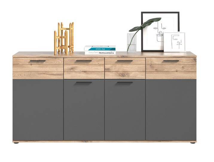 Kommode Mason 2 , Nox Oak / Basalt Grau Kommode Mason 2 , Nox Oak / Basalt Grau von fh furnhaus