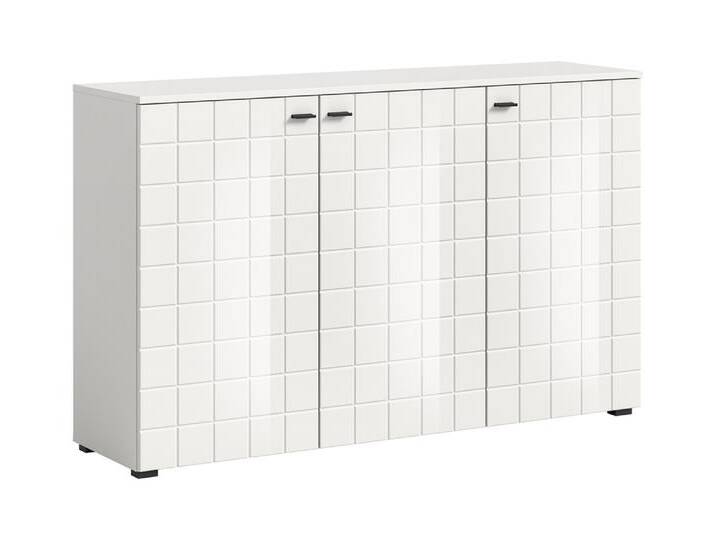 Kommode Monte , 3 türig , weiß Hochglanz / weiß von fh furnhaus