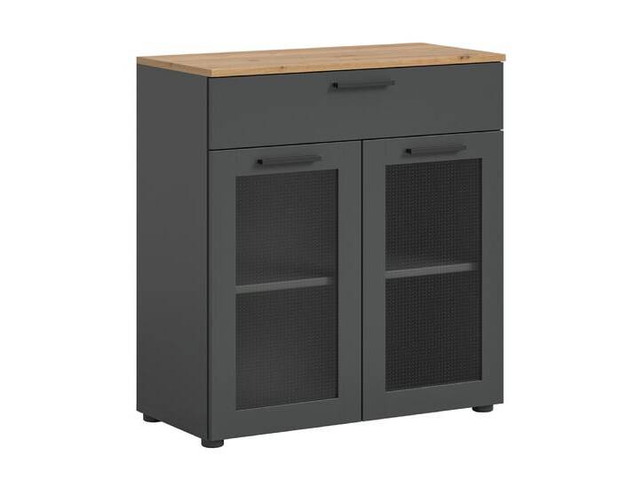 Kommode Niklas , Basalt Grau / Artisan Eiche von fh furnhaus