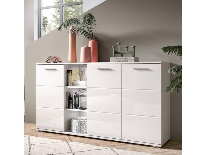Kommode Prego 2 , weiß Hochglanz von fh furnhaus