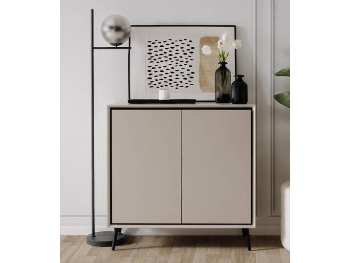 Kommode Sideboard Arona , sand / schwarz von fh furnhaus