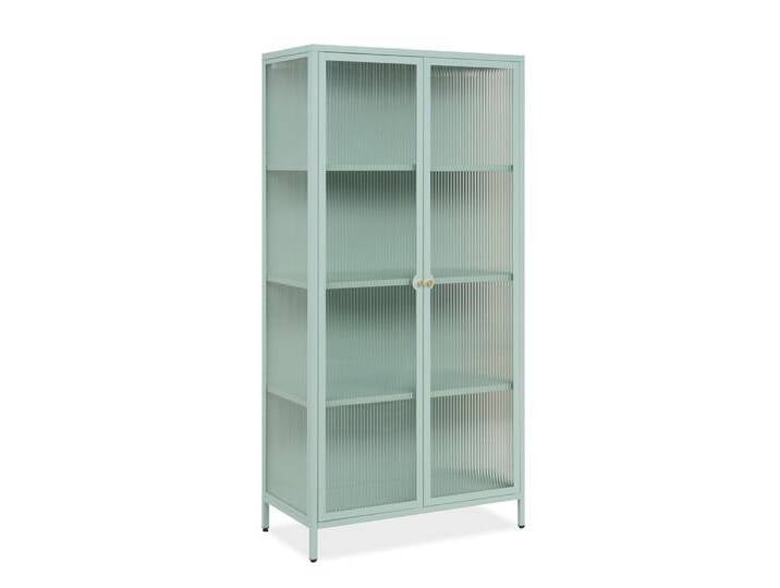Kommode Vitrine Milton , Mintgrün , 80 cm x 160 cm x 40 cm von fh furnhaus