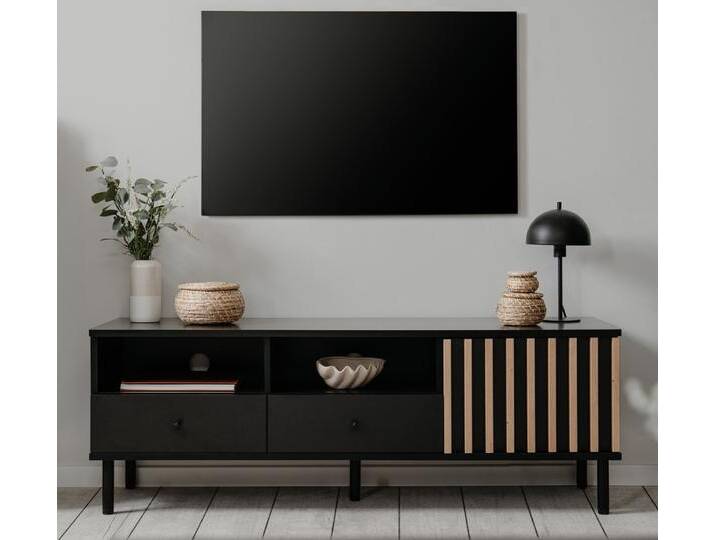 Lowboard TV-Board Monza , Artisan Oak / schwarz Lowboard TV-Board Monza , Artisan Oak / schwarz von fh furnhaus