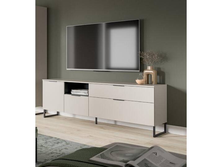 Lowboard TV-Board Noida , Kaschmir / schwarz mit 2er Set Beleuchtung Lowboard TV-Board Noida , Kaschmir / schwarz mit 2er Set Beleuchtung von fh furnhaus