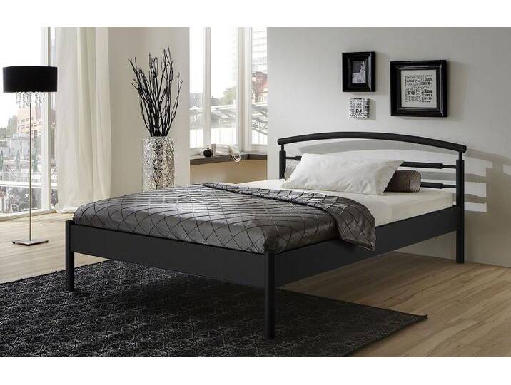 Metallbett Iris , mit Kopfteil , schwarz , 120x200 Metallbett Iris , mit Kopfteil , schwarz , 120x200 von fh furnhaus