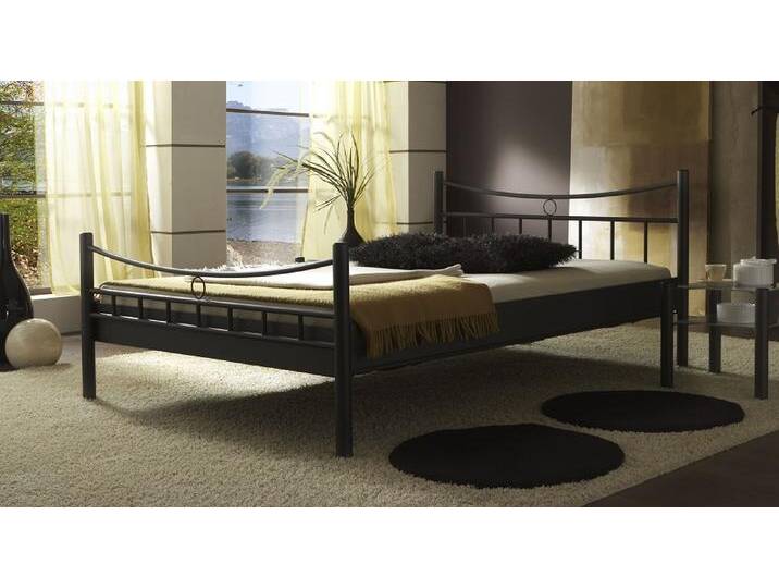 Metallbett Iris 2 , schwarz , 160x210 , mit Fußteil von fh furnhaus