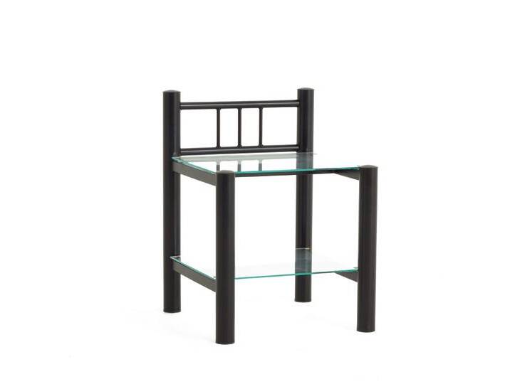 Nachttisch Iris , Metall , mit Glasplatte , Schwarz struktur Nachttisch Iris , Metall , mit Glasplatte , Schwarz struktur von fh furnhaus