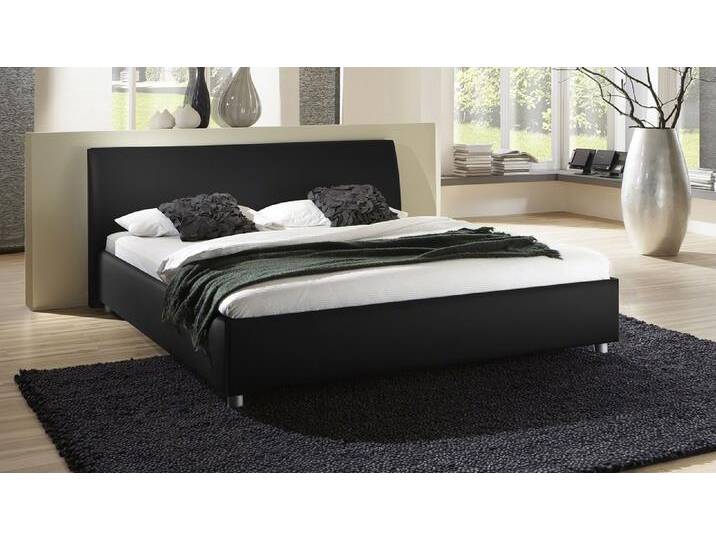 Polsterbett Aster , mit Kopfteil , tiefschwarz , 120x200 Polsterbett Aster , mit Kopfteil , tiefschwarz , 120x200 von fh furnhaus