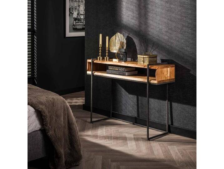 Schminktisch Kibo Akazie massiv , natur , Metallrahmen Schminktisch Kibo Akazie massiv , natur , Metallrahmen von fh furnhaus