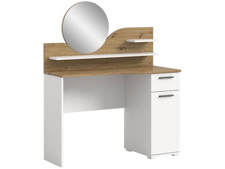 Schminktisch Vanity , mit Spiegel , Artisan Eiche / weiß , 110x135 von fh furnhaus