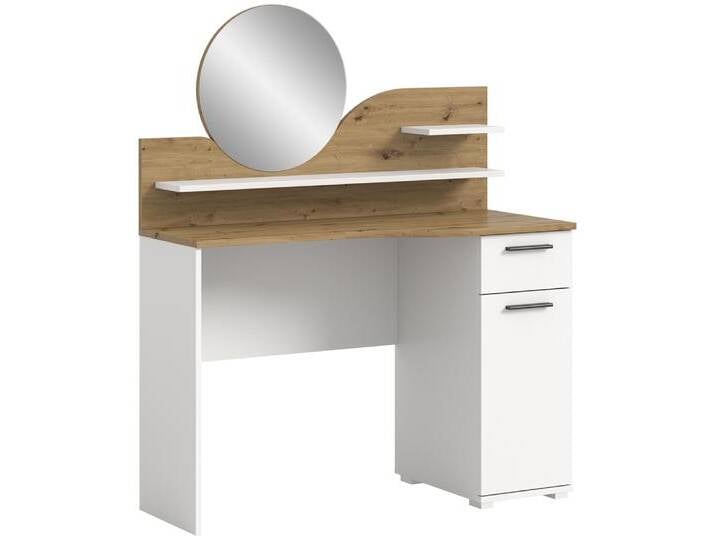 Schminktisch Vanity , mit Spiegel , Artisan Eiche / weiß , 110x135 von fh furnhaus
