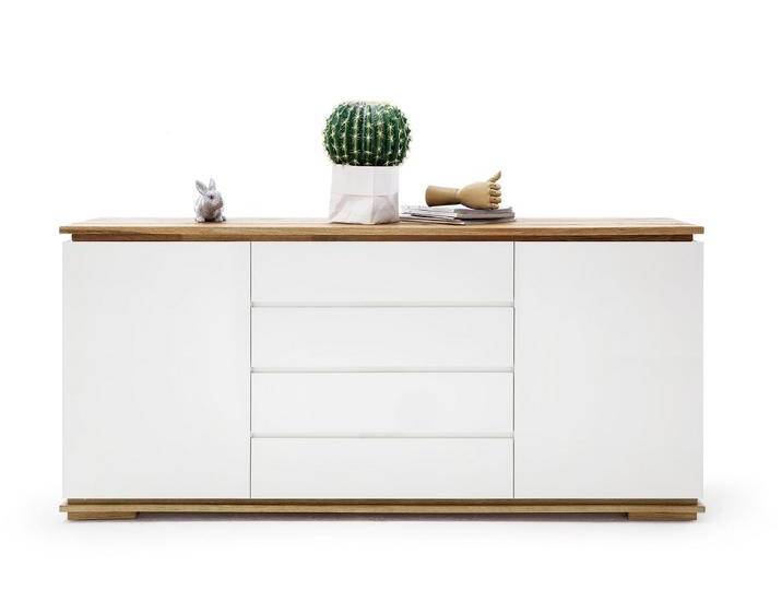 Sideboard Chiaro , weiß matt / Asteiche massiv von fh furnhaus