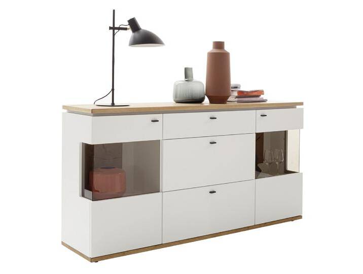 Sideboard Matadi , Soft white / Ast-Balkeneiche , ohne Beleuchtung von fh furnhaus