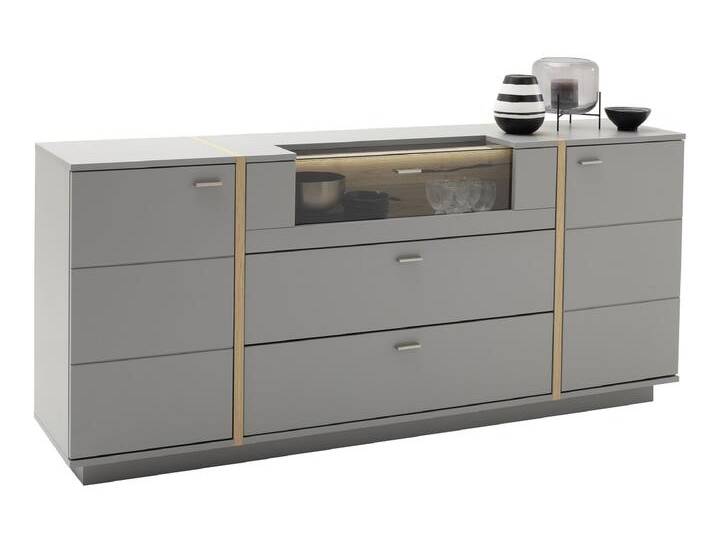 Sideboard Sevilla , Arktis grau , LED Beleuchtung von fh furnhaus