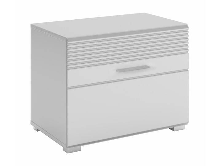 Sitzbank Linus , weiß Hochglanz mit Sitzkissen von fh furnhaus
