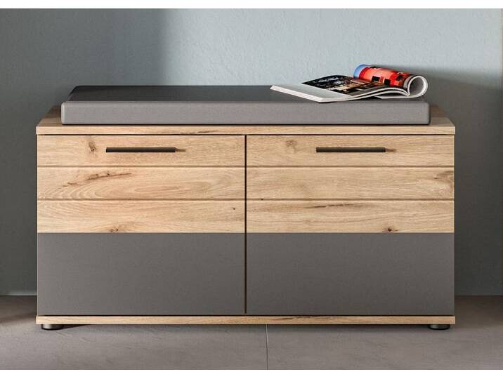 Sitzbank Mason , Nox Oak / Basalt grau ohne Sitzkissen von fh furnhaus