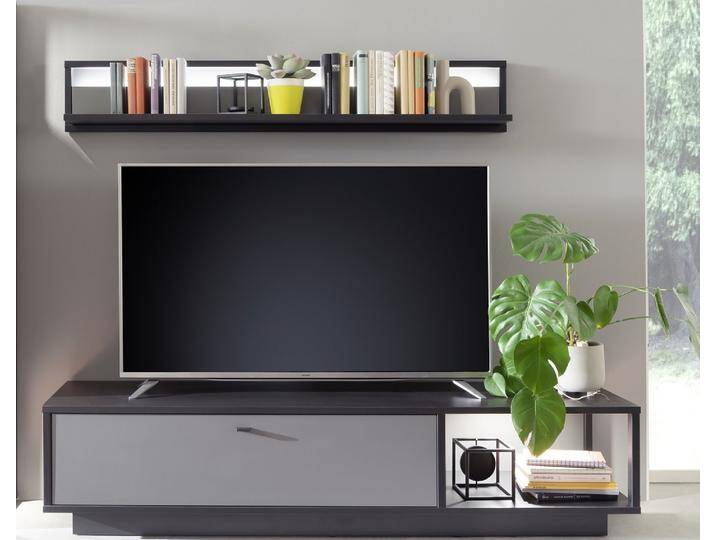 TV-Board Luxor , Royal Grey / anthrazit , LED Beleuchtung von fh furnhaus
