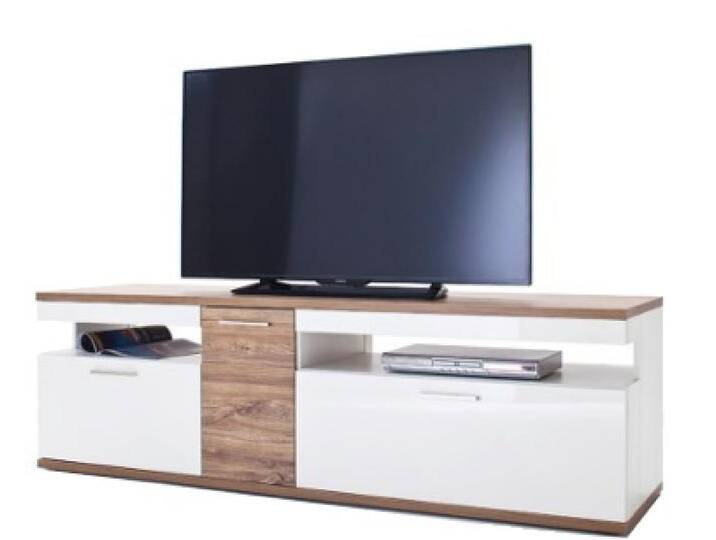 TV-Board Luzern groß , weiß Hochglanz / Sterling Oak TV-Board Luzern groß , weiß Hochglanz / Sterling Oak von fh furnhaus