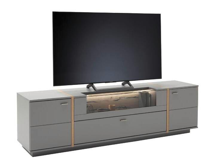 TV-Board Sevilla , Arktis grau , LED Beleuchtung von fh furnhaus