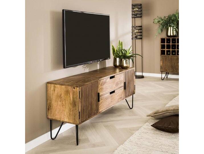 TV-Lowboard Dwina , 135 cm , Mangoholz , Sandfarben TV-Lowboard Dwina , 135 cm , Mangoholz , Sandfarben von fh furnhaus