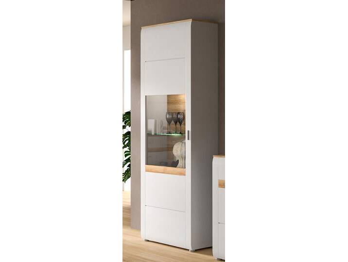 Vitrine Ashton , hellgrau matt / Rivera Eiche , LED Beleuchtung Vitrine Ashton , hellgrau matt / Rivera Eiche , LED Beleuchtung von fh furnhaus