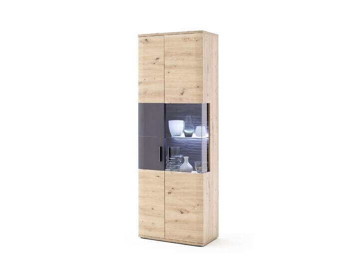 Vitrine Cortona , Balkeneiche / anthrazit , LED Beleuchtung Vitrine Cortona , Balkeneiche / anthrazit , LED Beleuchtung von fh furnhaus