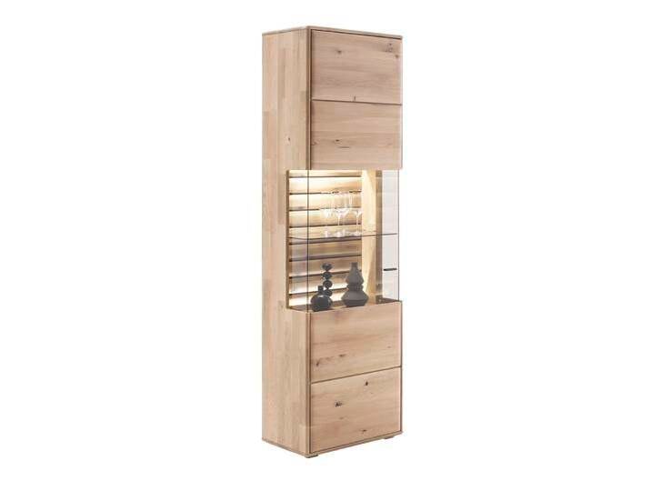 Vitrine Girona , Ast / Balkeneiche , mit Beleuchtung Komplettset von fh furnhaus