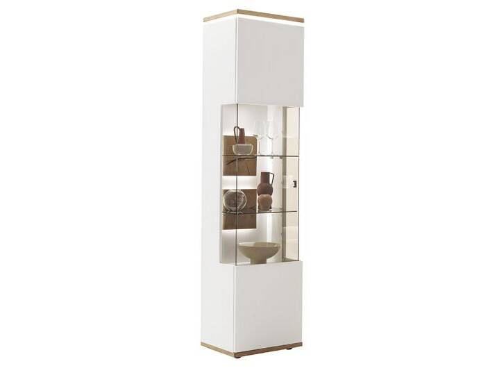 Vitrine Matadi , Soft white / Ast-Balkeneiche , mit LED Bandbeleuchtung Vitrine Matadi , Soft white / Ast-Balkeneiche , mit LED Bandbeleuchtung von fh furnhaus