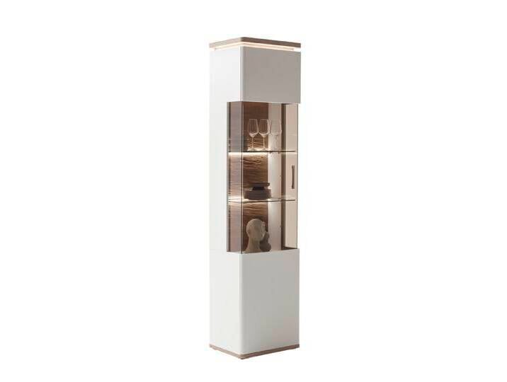 Vitrine Palermo , Soft white / Viking Oak , LED Beleuchtung von fh furnhaus