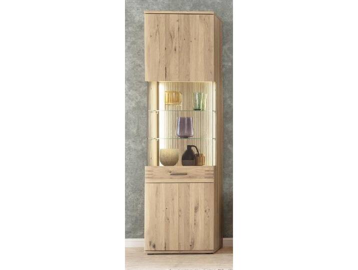 Vitrine Salvador , Balkeneiche Bianco , mit 2er Set LED Beleuchtung 70 cm Vitrine Salvador , Balkeneiche Bianco , mit 2er Set LED Beleuchtung 70 cm von fh furnhaus