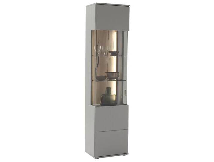 Vitrine Sevilla , Arktis grau , LED Beleuchtung von fh furnhaus
