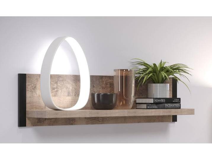 Wandboard Emile , Eiche Tabak / Schwarz von fh furnhaus
