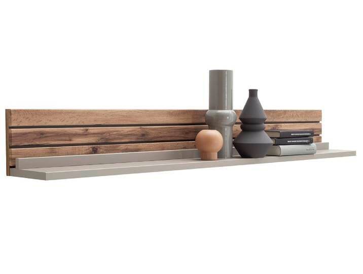 Wandboard Lüttich , Basalt / Wotan Eiche , ohne Beleuchtung von fh furnhaus