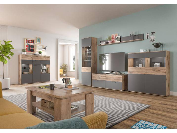 Wandboard Mason , Nox Oak / Basalt Grau von fh furnhaus
