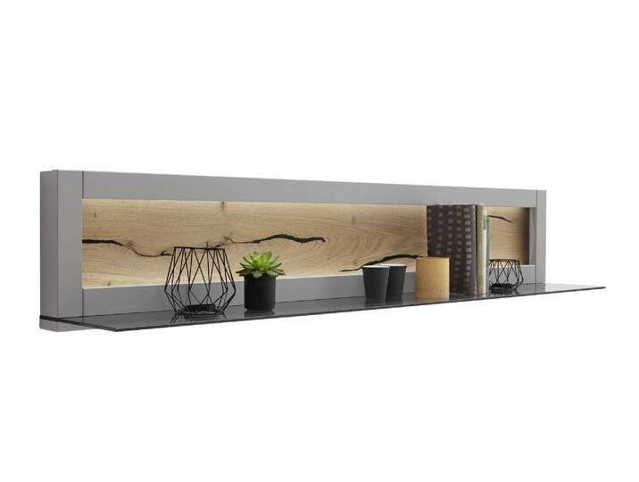Wandboard Sevilla , Arktis grau , LED Beleuchtung mit 2er Set LED Band 135 cm Wandboard Sevilla , Arktis grau , LED Beleuchtung mit 2er Set LED Band 135 cm von fh furnhaus