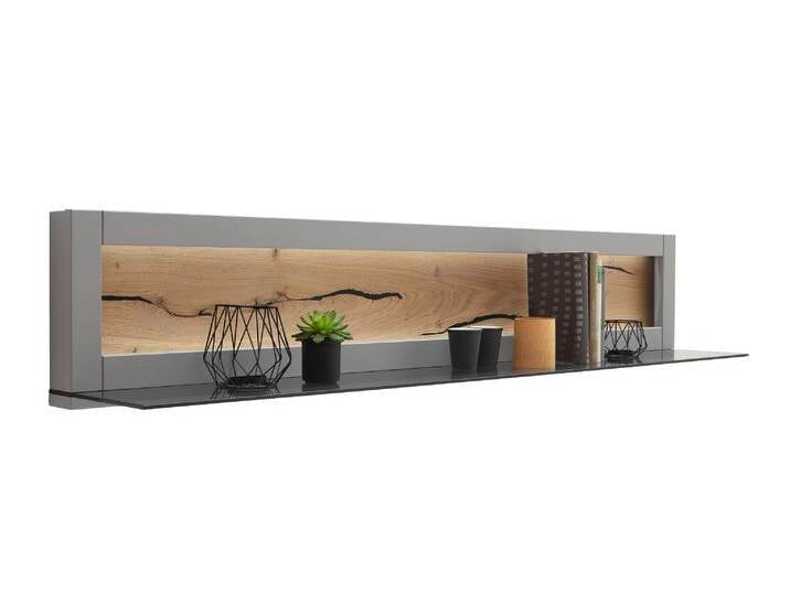 Wandboard Sevilla , Arktis grau , LED Beleuchtung mit 2er Set LED Band 135 cm von fh furnhaus