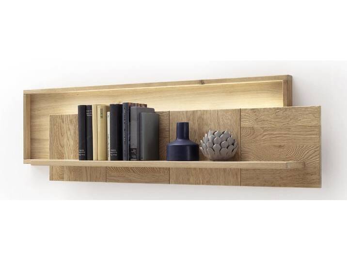 Wandboard Valencia 2 , Balkeneiche Bianco , LED Beleuchtung mit 1er Set LED Band. von fh furnhaus