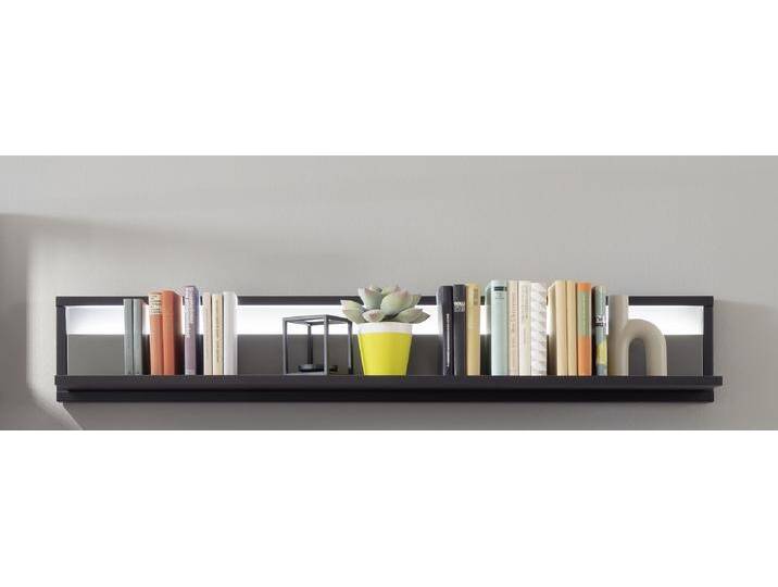 Wandboard Wandregal Luxor , Royal Grey / anthrazit , LED Beleuchtung mit LED Bandbeleuchtung 135 cm Wandboard Wandregal Luxor , Royal Grey / anthrazit , LED Beleuchtung mit LED Bandbeleuchtung 135 cm von fh furnhaus
