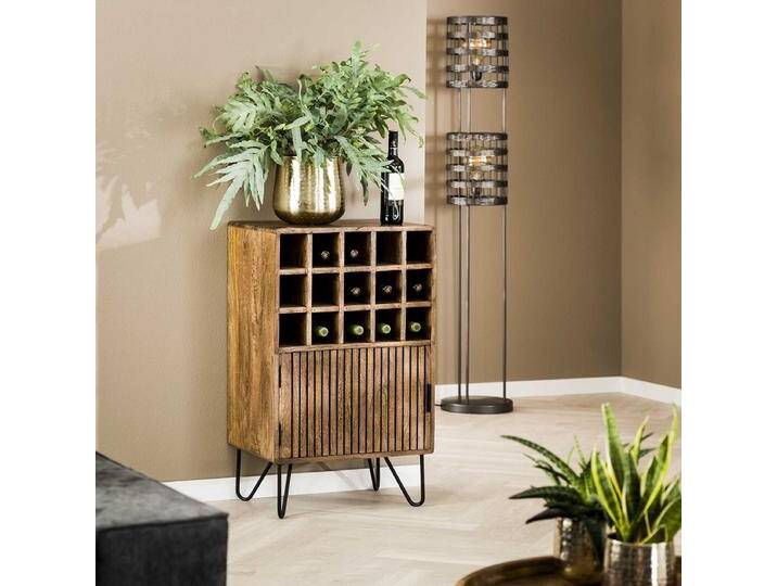 Weinschrank Dwina , Mangoholz , Sandfarben Weinschrank Dwina , Mangoholz , Sandfarben von fh furnhaus