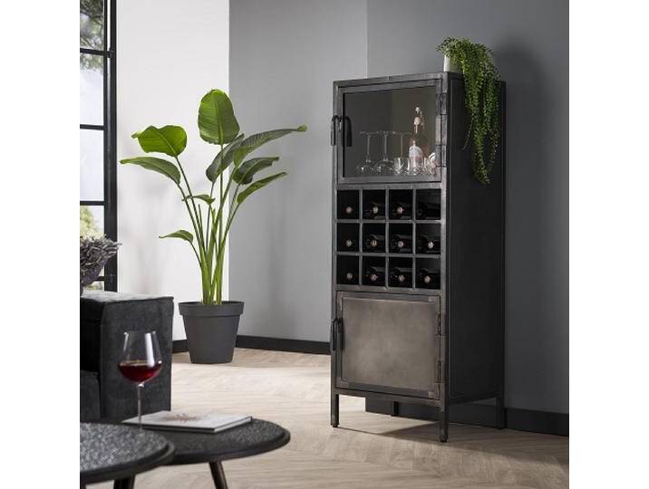Weinschrank Neomy , Industrial , Metall , dunkelgrau Weinschrank Neomy , Industrial , Metall , dunkelgrau von fh furnhaus