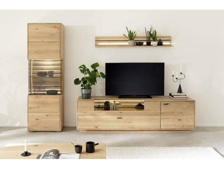 Wohnkombination Girona , Ast / Balkeneiche , 3-teilig , mit Beleuchtung für TV-Board & Wandboard Wohnkombination Girona , Ast / Balkeneiche , 3-teilig , mit Beleuchtung für TV-Board & Wandboard von fh furnhaus